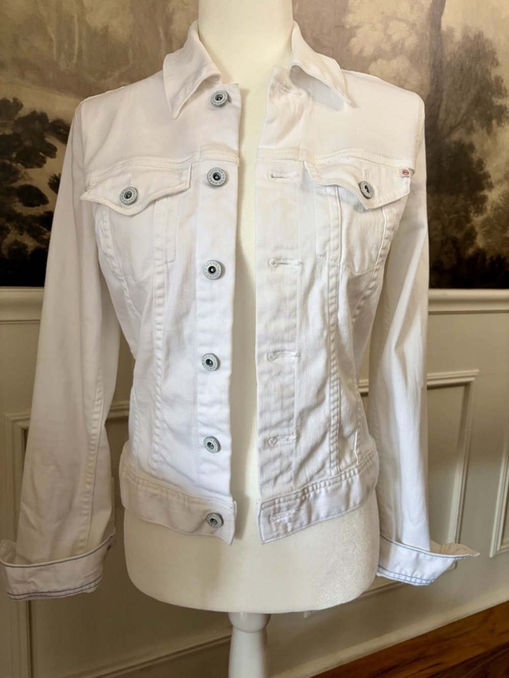 AG Adriano Goldschmied White Denim Robyn Jacket - Picture 4 of 12